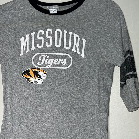 Jones & Mitchell ringer style, Missouri Tigers T-shirt, size small - Picture 4 of 9